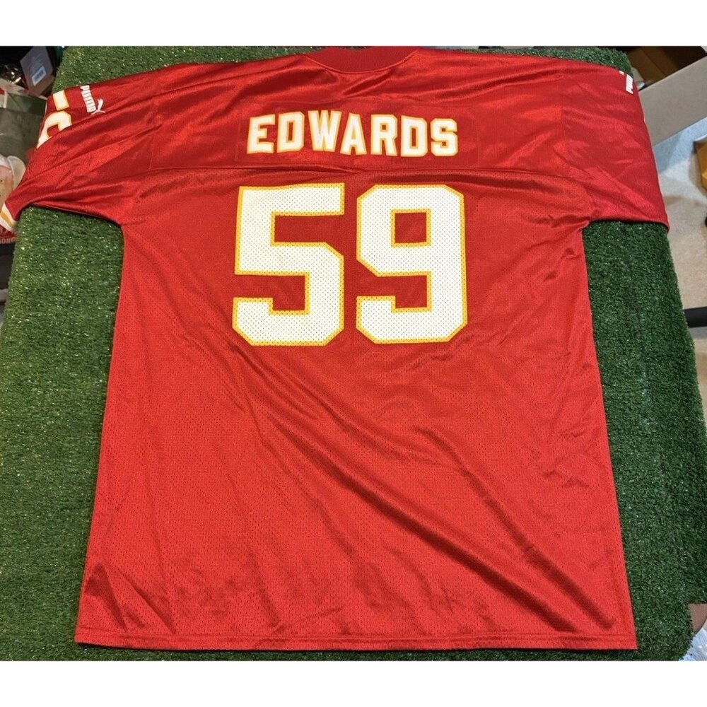 Vintage Kansas City Chiefs jersey mens XL red puma donnie edwards oversize 33 - Picture 8 of 12